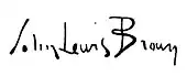 signature de John Lewis Brown