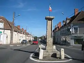 Vue vers le sud. On voit les bords du sarcophage.