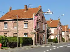 Habitations situées en face de la cité no 2, dite des Électriciens, à Bruay.