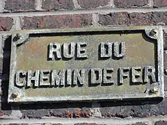 Plaque de rue de la Compagnie de Bruay.