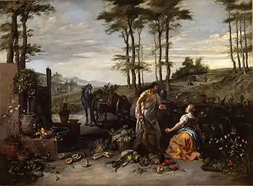 Jan Brueghel le Jeune, Noli me tangere (1625-1630).