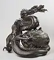 Brûle-parfum (koro) au dragon, Kimura Toun, entre 1800 et 1870, bronze et fonte à la cire perdue.