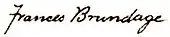 signature de Frances Brundage