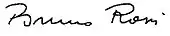 signature de Bruno Rossi