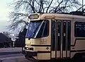 Le PCC 7905 au Tram 55 vers le "Silence" marque l'arrêt à "Jupiter" juste après sa sortie du tunnel premetro en 1994