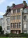 Façade principale de l'Hôtel van Eetvelde (Art nouveau, Victor Horta)