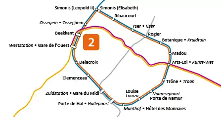 Plan de la ligne 2.