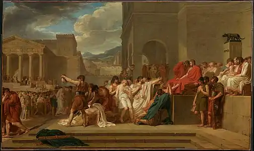 Brutus condamnant ses fils à mort (première version de 1788)Clark Art Institute.