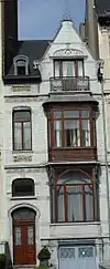 vers 1900 - Maison de style Art nouveau, boulevard Général Jacques, 36, à Etterbeek (Bruxelles), par l'architecte Henri Van Dievoet.