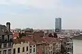 La tour du Midi vue depuis le palais de Justice de Bruxelles, place Poelaert.