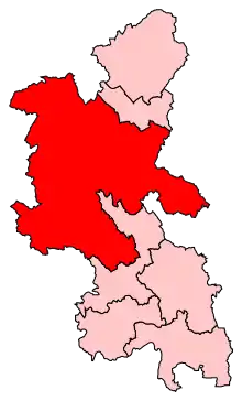 A large constituency, stretching from the centre to the north of the county.