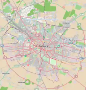 voir sur la carte de Bucarest