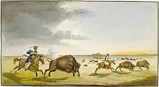 Chasse au bison (1822).