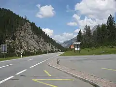 Entrée de la H28 dans le Parc national suisse