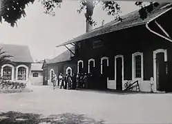 Le Garage, magasin, et écuries Bugatti de Molsheim de 1909.