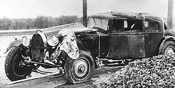 Bugatti Royale après l'accident d'Ettore Bugatti en 1931.