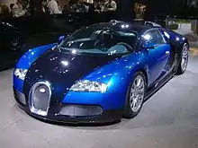 La Bugatti Veyron présentée lors d'un salon à Tokyo