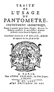 Traité de l'usage du pantometre, 1675