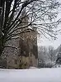 Le château de Bully sous la neige.