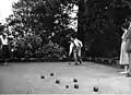 Konrad Adenauer jouant à la pétanque à Cadenabbia en 1958