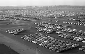 Le parking de l'usine de Wolfsbourg