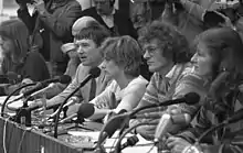 Conférence de presse des Verts à l'issue des élections fédérales allemandes de 1983