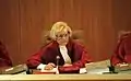 Dr. Karin Graßhof, juge du Tribunal constitutionnel fédéral, à Karlsruhe le 17 janvier 1989.