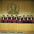 Session du Ier Sénat du Tribunal constitutionnel fédéral, à Karlsruhe le 18 décembre 1989.