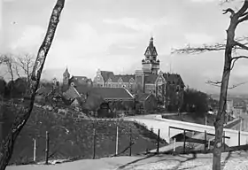 Le Brauhausberg à Potsdam, siège des Archives du Reich jusqu'à sa destruction en 1945.