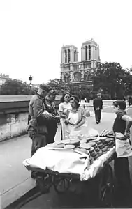 Le quai en juin 1940, sous l'occupation allemande.