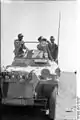 Rommel et Bayerlein, juin 1942, Afrique du Nord, à bord d'un Sonderkraftfahrzeug 250, marqué "Greif".