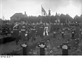 Cérémonie en l'honneur des victimes de la bataille du Jutland en 1931, en présence de l'amiral von Schröder