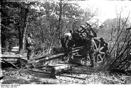 Mortier allemand de 210 mm (21 cm Mörser 16 ou 1910).