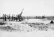 Batterie de DCA allemande sur le front de Palestine, avril 1917