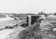 Un pont traversant le Canal Albert, photo du 23 mai 1940.