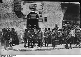 Soldats allemands en transit à Alep, été 1917