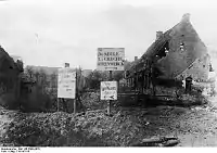 Séquelles des violents combats de Flandre, 1914.