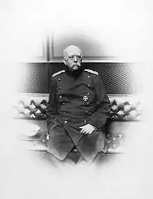 Bismarck au Reichstag en 1889, assis sur un banc