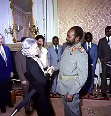 Rencontre avec Samora Machel, président de la République populaire du Mozambique (1983).