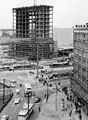 Maison de l'Enseignant pendant la construction, 1963.