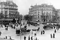 L'hôtel Bellevue (à gauche) et l'hôtel Palast sur la Potsdamer Platz, en 1914.