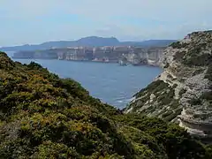 Bonifacio depuis le Capo Pertusato.