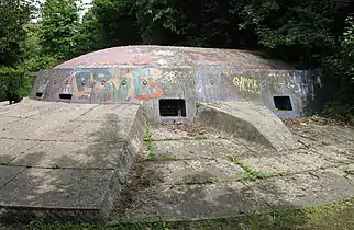 Caponnière intégrée au rempart urbain de Strasbourg durant la seconde guerre mondiale