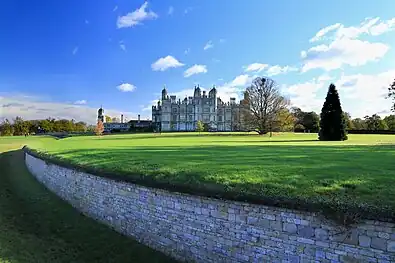 Burghley House depuis le ha-ha