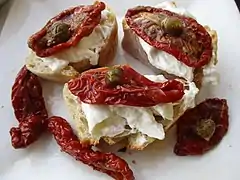 Bruschetta caprese.