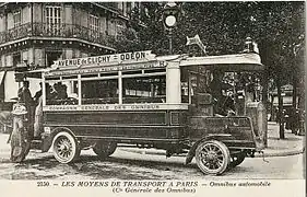 Autobus à plate-forme de la ligne H (Avenue de Clichy - Odéon).