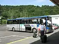 Autocar TER Auvergne, au départ de la gare.