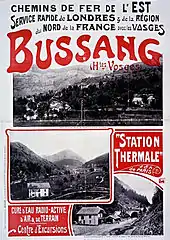 Bussang, affiche des Chemins de fer de l'Est (1909).