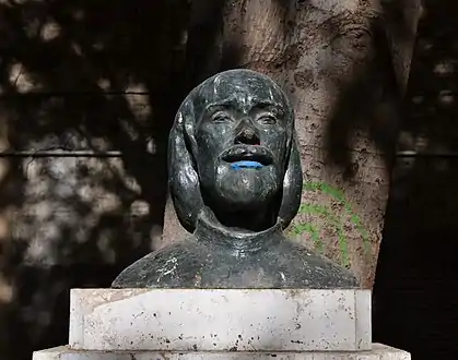 Buste de Marçal de Sax dans le jardin de l'église Santa Catalina y San Agustín, Valence.