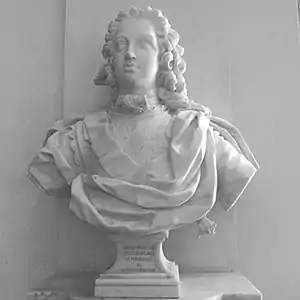 Buste de Louis XV offert au cardinal de Polignac dans la Galerie des Rois